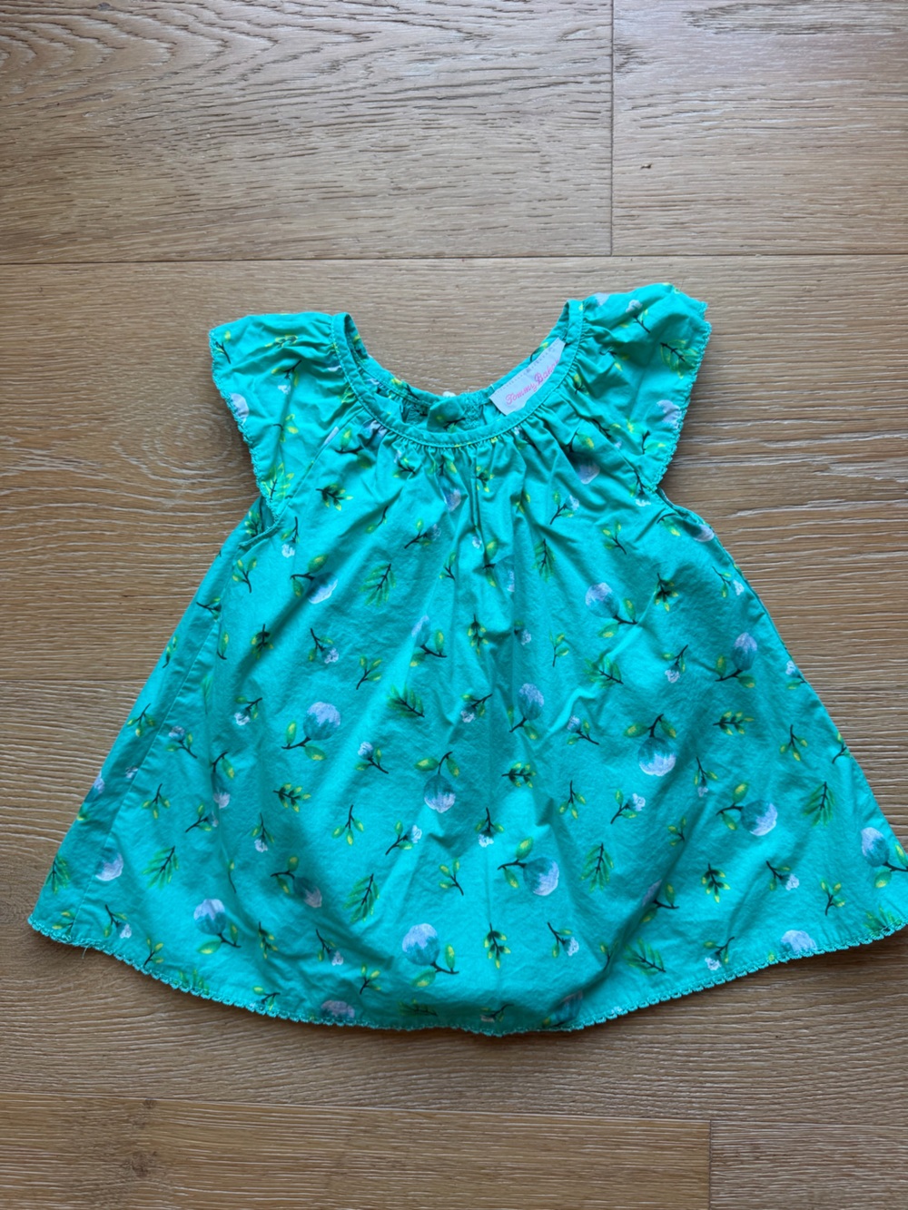 Tulip Green Floral Baby Dress
